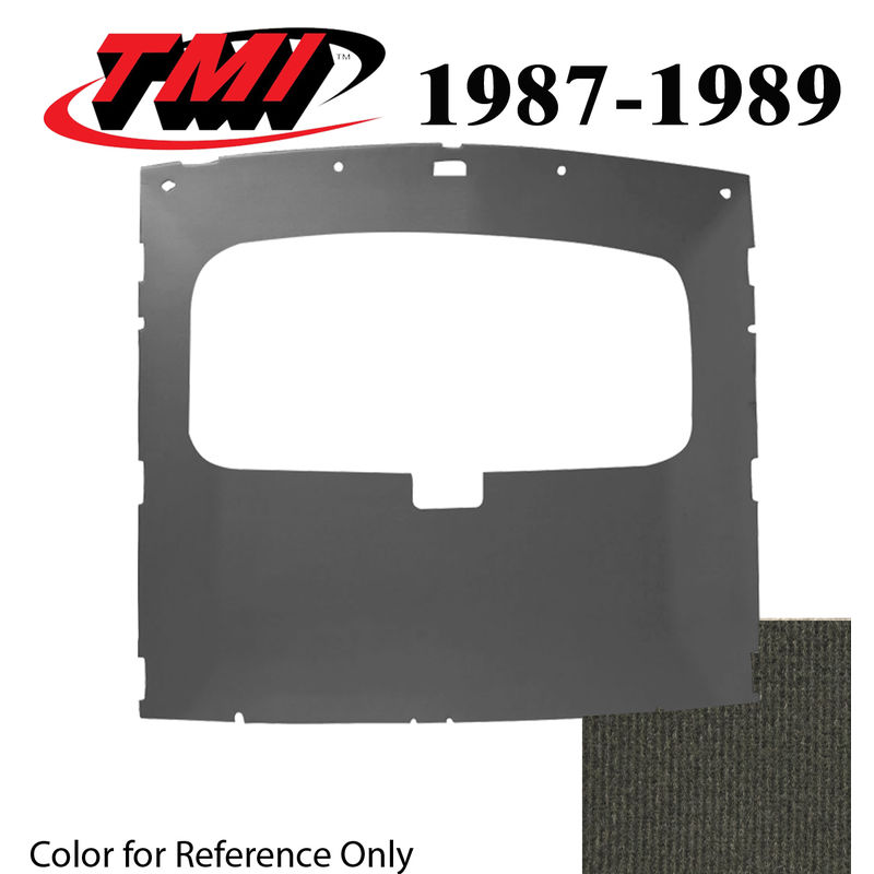 19871989 Mustang Cpe Sunroof Headliner Foam Back Cloth, Smoke Gray